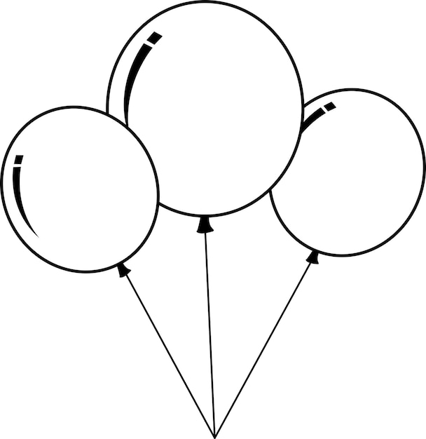 バルーンシルエットベクトル図