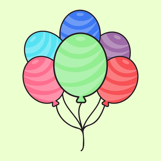 Ballonnen illustratie vector sjabloonontwerp