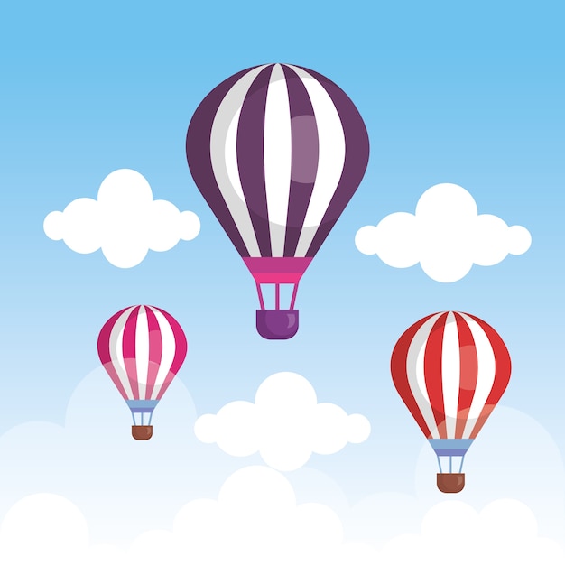 Vector ballonnen luchtheet vliegen