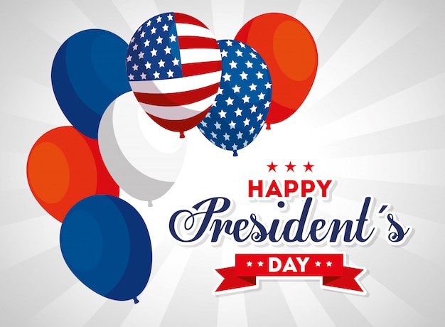 Ballonnen, Usa gelukkige presidenten dag verenigde staten amerika onafhankelijkheid natie ons land en nationale kaart