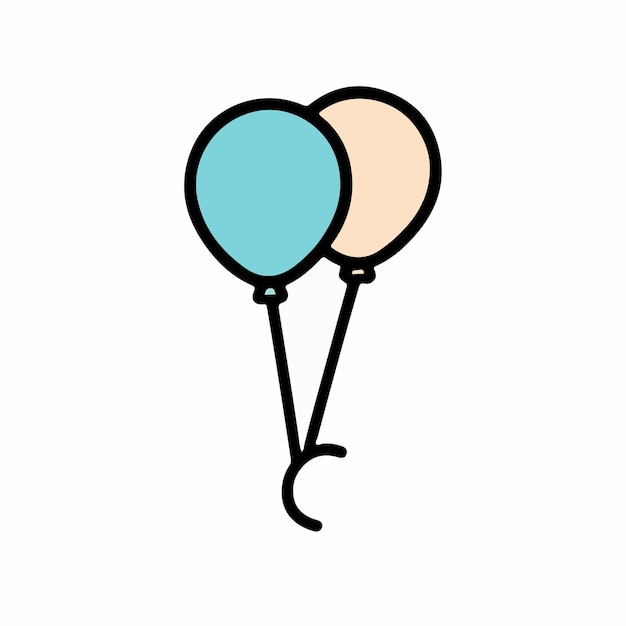 ballonnen vectorontwerp icoon illustraties