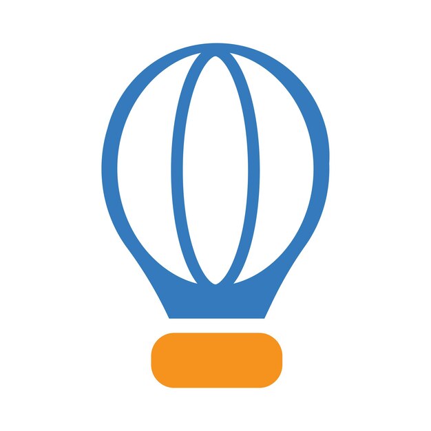 Vector balloon air hot air balloon icon