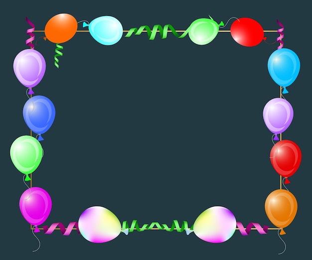 Vector balloon background collection of balloons with colorful and beautiful bright greeting background