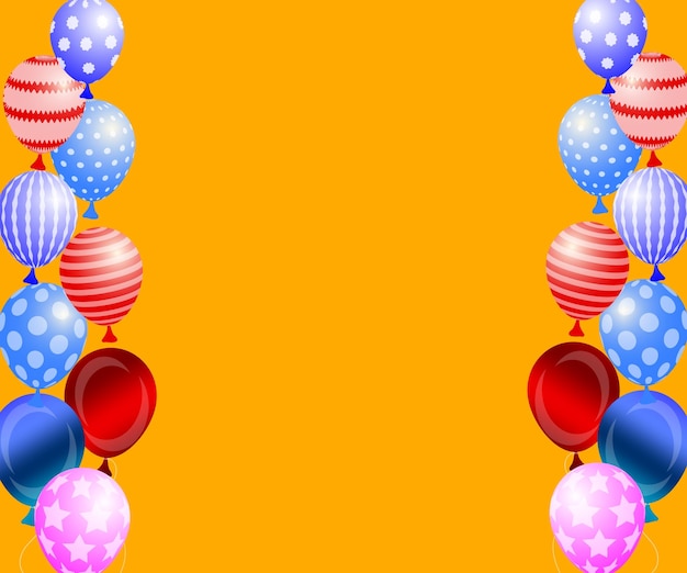 Balloon background collection of balloons with colorful and beautiful bright greeting background