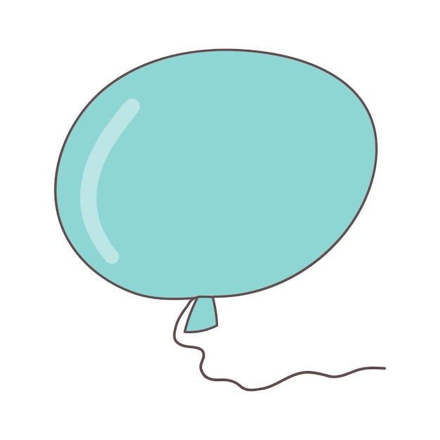 Balloon blue valentines day celebration birthday element