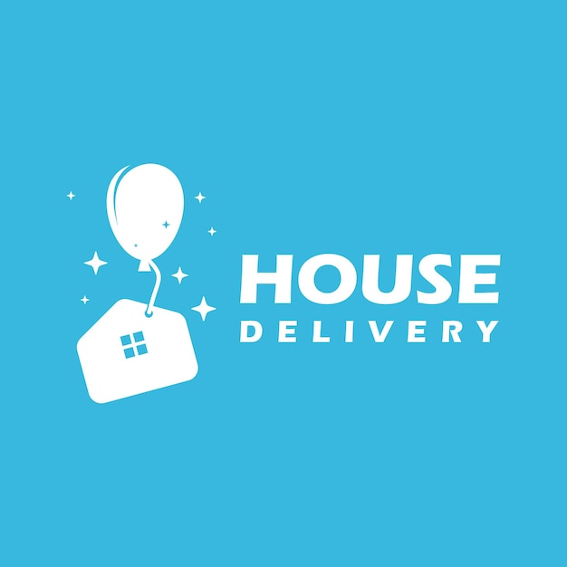 Balloon Home Moving Real Estate  Icon Logo Design