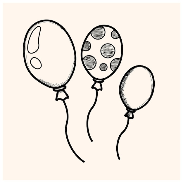 Balloon icon. Isolated vector illustration in linear style.