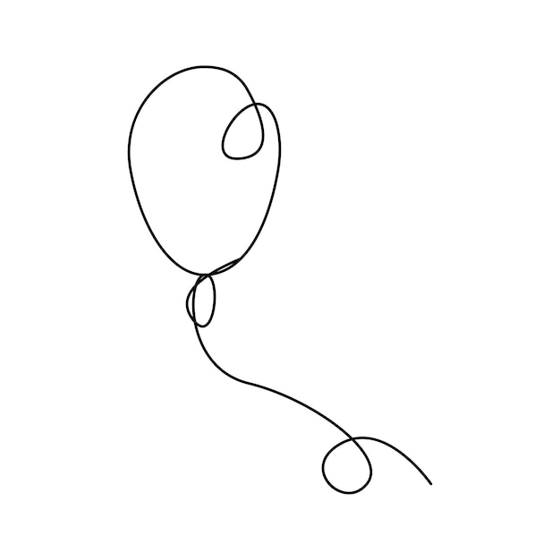 Линия воздушного шара. Векторная иллюстрация EPS 10