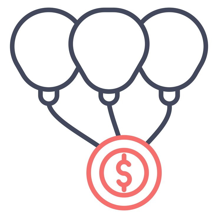 Vector balloon loan vector illustration style