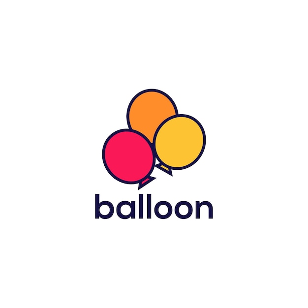 balloon logo design vector templet