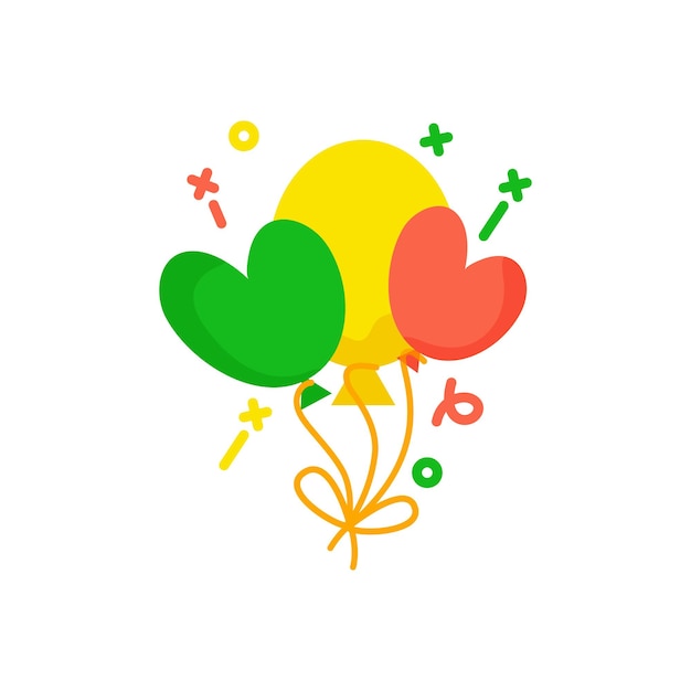 Balloon love happy birthday design illustration