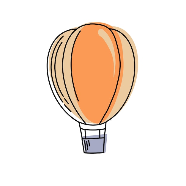 Balloon in the sky Vector concept in a flat style