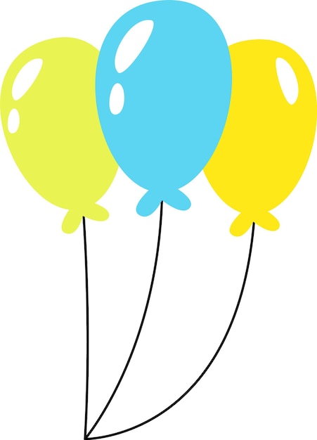 Balloons bouquet icon