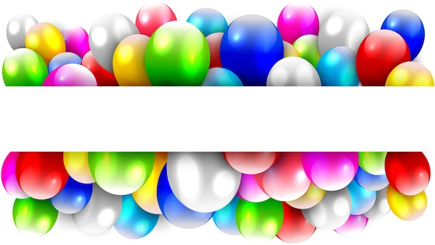 Vector balloons floating with text space