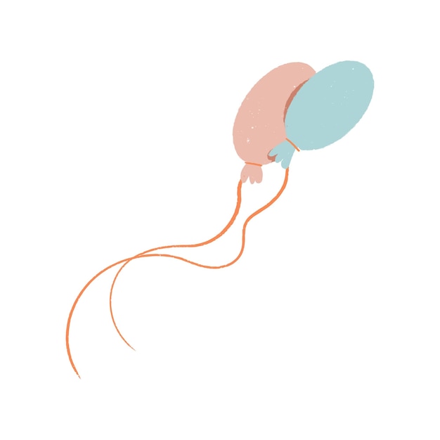 Balloons. helium balloons. Decoration for gender party. Hand drawn party