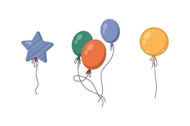 Balloons for holiday celebration vector