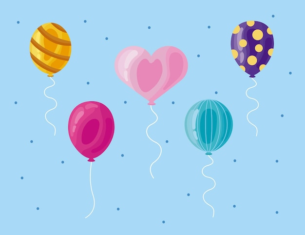 Vector balloons party decoration