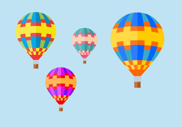Vector balloons in the sky