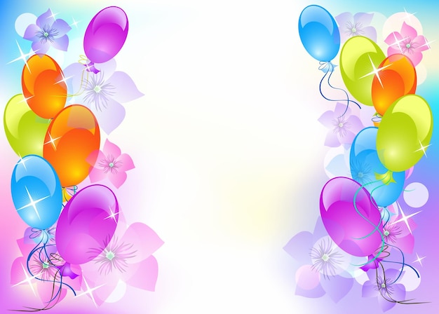 Vector balloons and stars