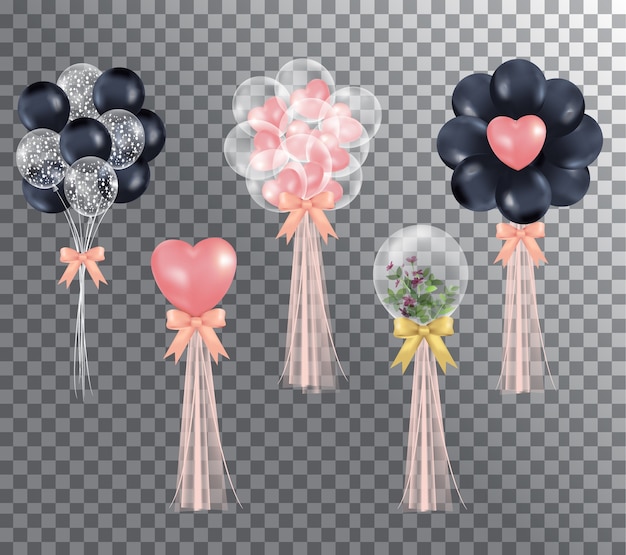 Balloons on transparent background