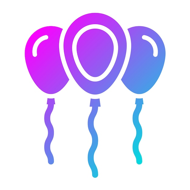 Balloons Vector Icon Design Illustration