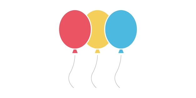 balloons vector illustration. balloons in flat style. holiday wedding. vector set.