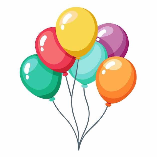 Vector balloons vector white background 11