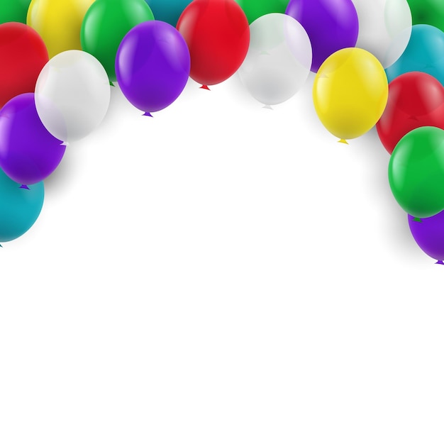 Balloons on a white background