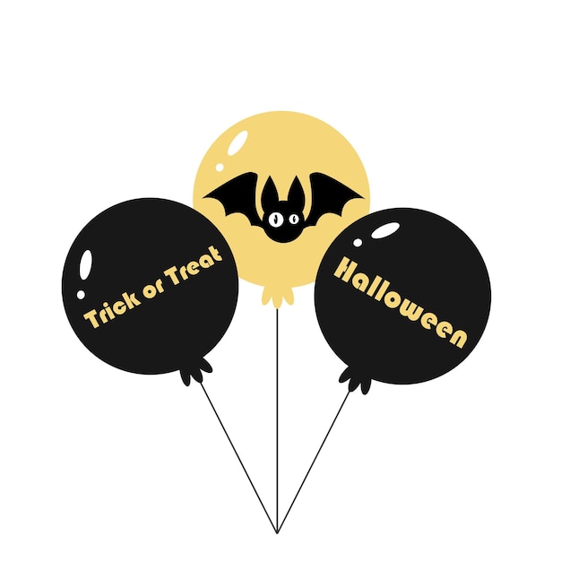 Balloons with bats halloween decor