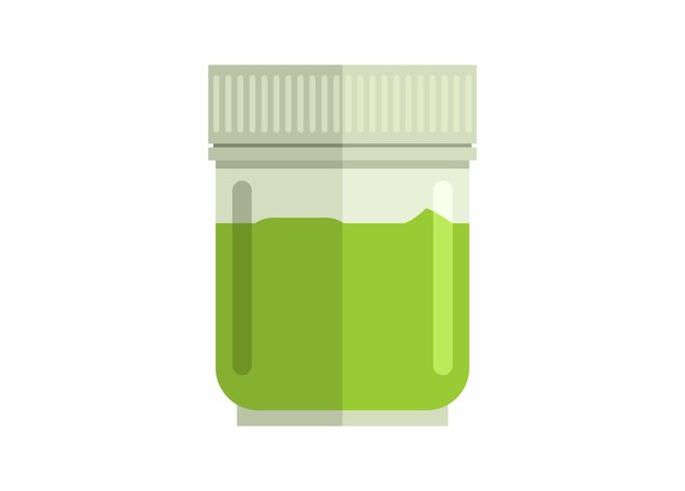 Balm in transparent container Simple flat illustration