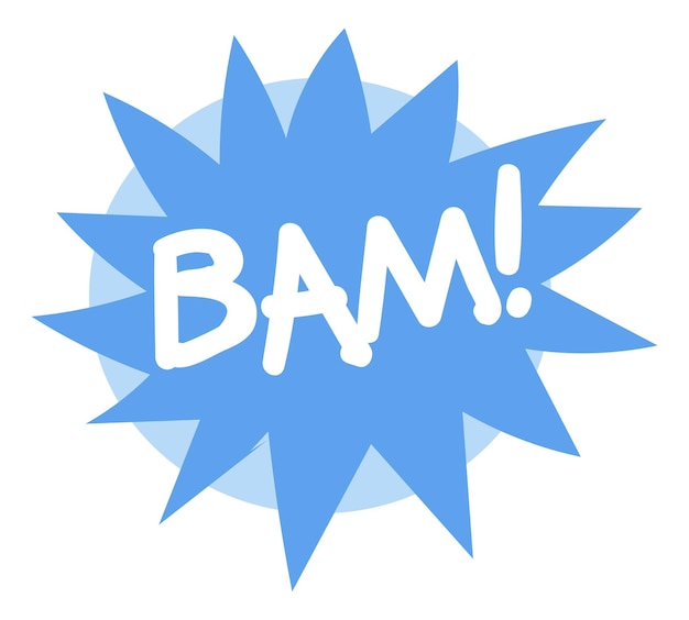 Bam comic sound effect bubble Explosion cloud