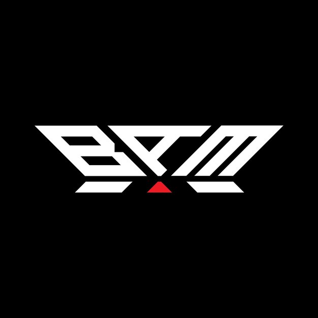 Vector bam letter logo vector ontwerp bam eenvoudig en modern logo bam luxe alfabet ontwerp