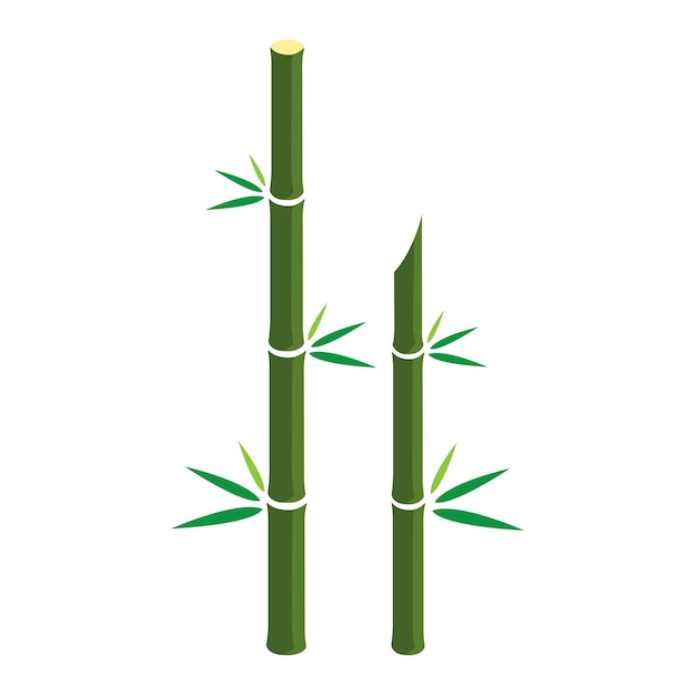 Bamboe iconn logo vector ontwerpsjabloon