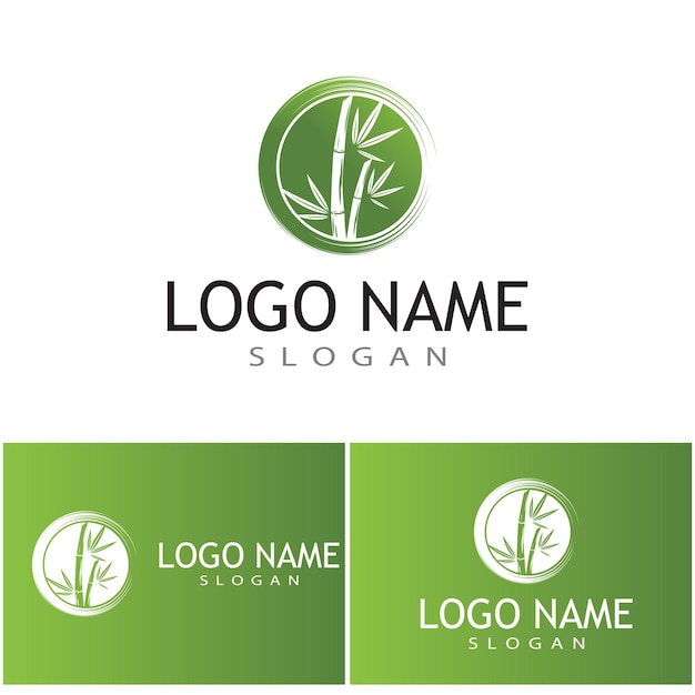 Bamboe Logo Template vector pictogram illustratie ontwerp