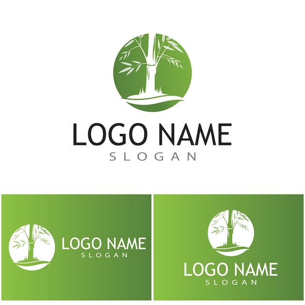 Bamboe Logo Template vector pictogram illustratie ontwerp