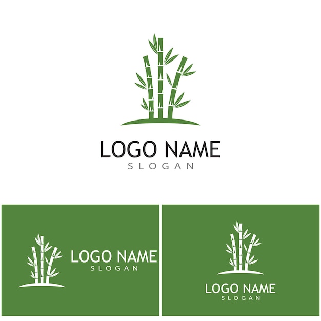 Bamboe Logo Template vector pictogram illustratie ontwerp