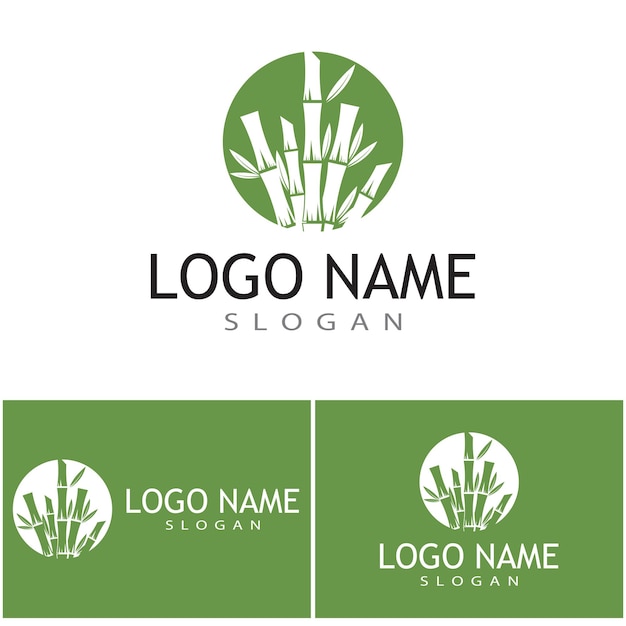 Bamboe Logo Template vector pictogram illustratie ontwerp