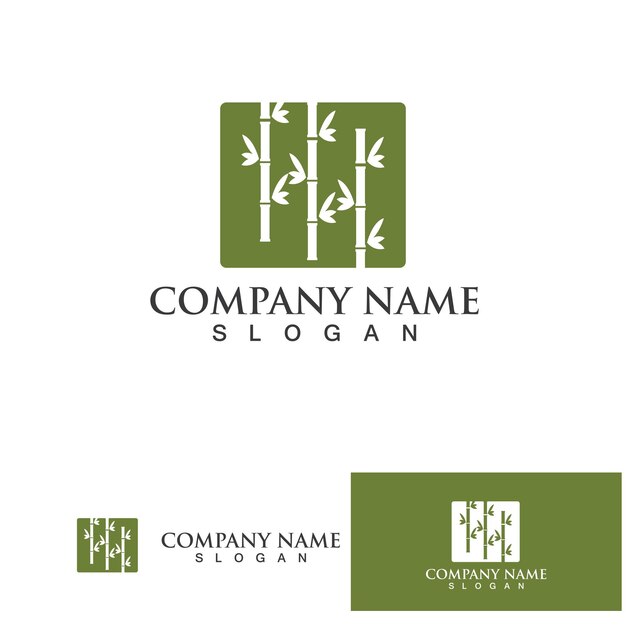 Bamboe Logo Template vector pictogram illustratie ontwerp
