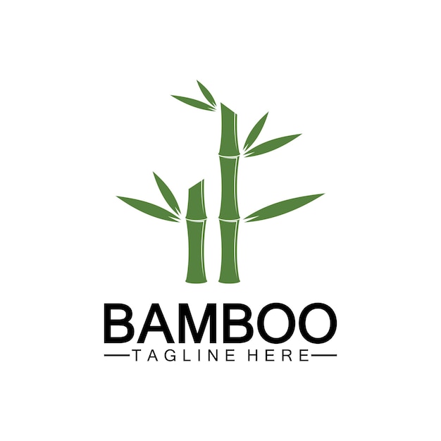 Bamboe Logo Template vector pictogram illustratie ontwerp