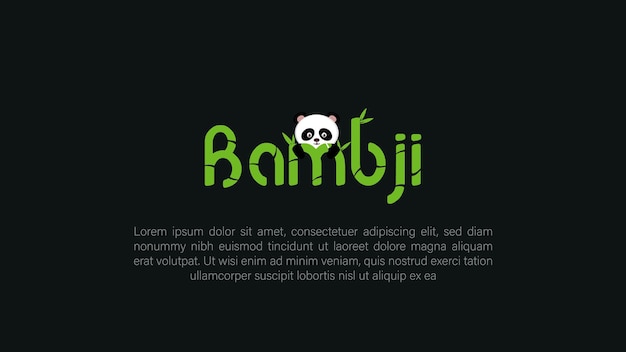 Bamboe panda-logo