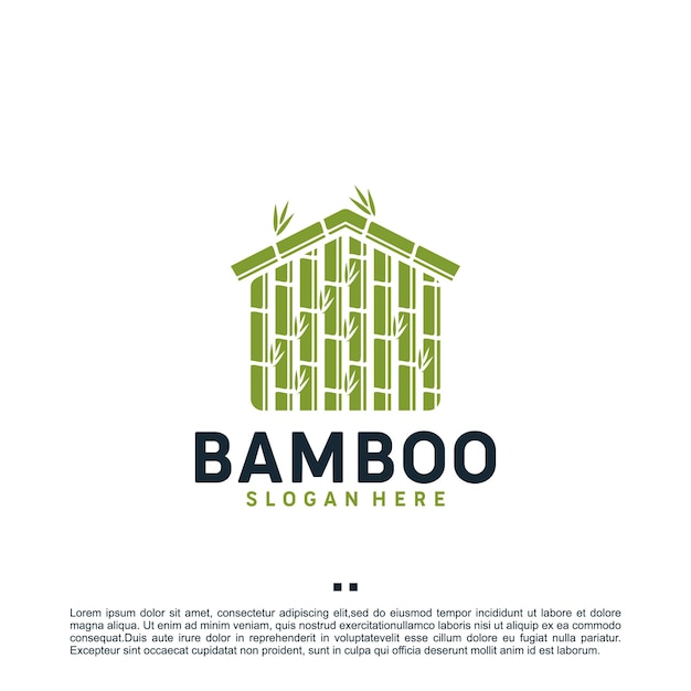 Bamboehuis, gezondheid, inspiratie voor logo-ontwerp