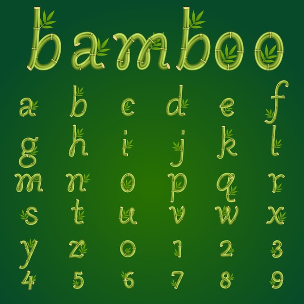 Bamboo alphabet