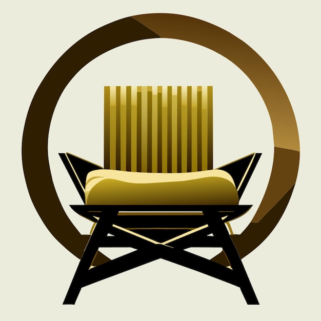 Vettore illustrazione vettoriale della sedia di bambù