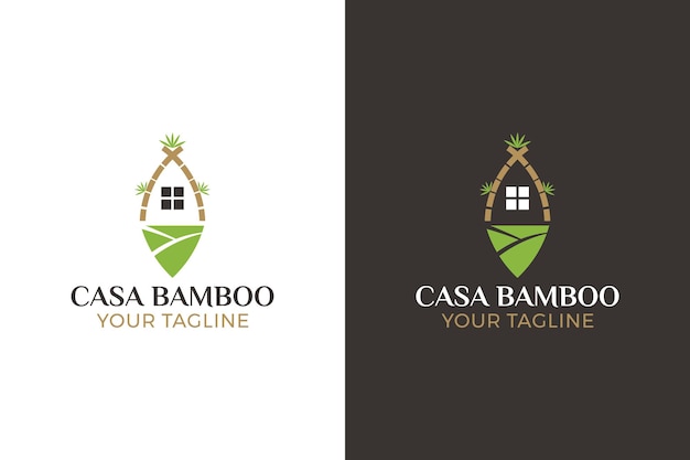 Bamboo hotel rent logo design