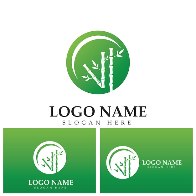 Bamboo Logo Template vector icon illustration design