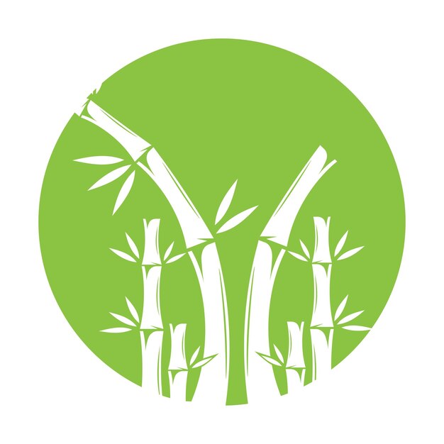 Bamboo logo template vector icon illustration design