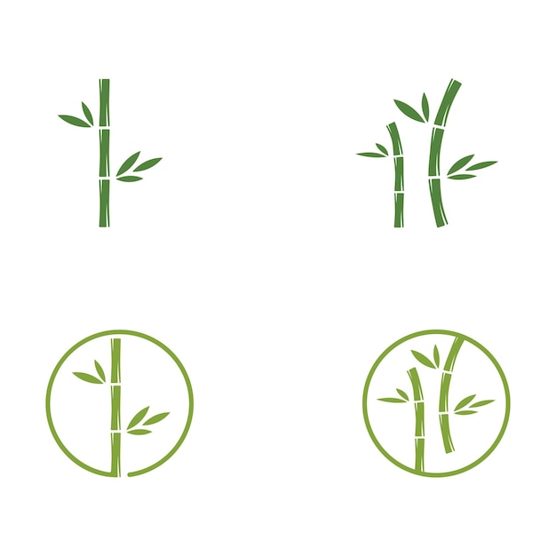 Значок вектора шаблона бамбукового логотипа
