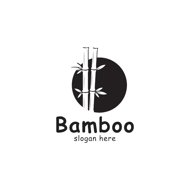 Illustrazione di vettore del modello di logo di bambù