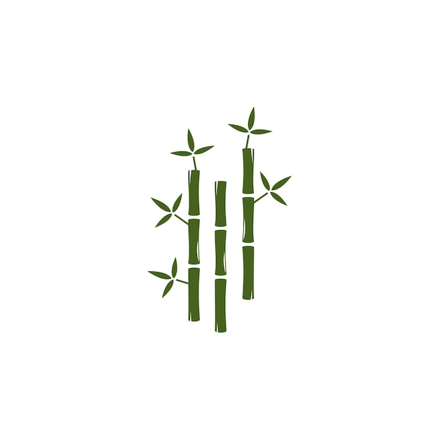 Disegno dell'illustrazione dell'icona di vettore del logo di bambù