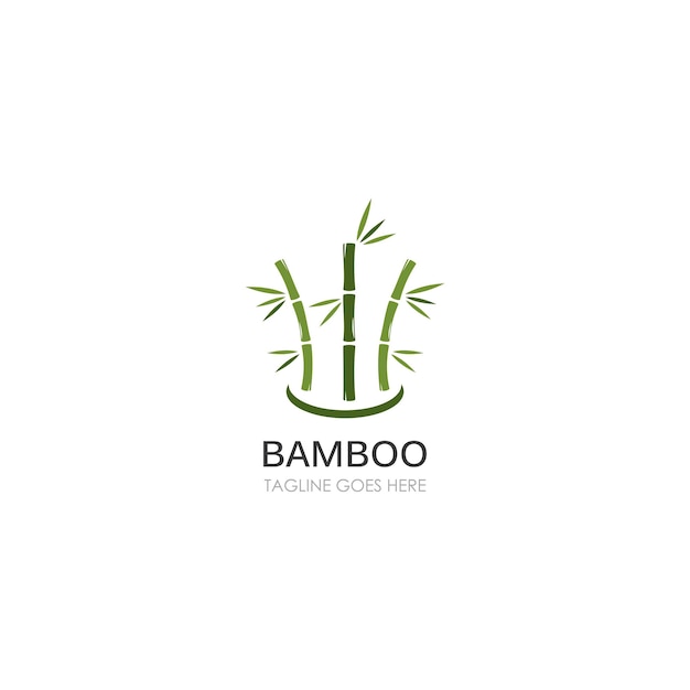 Bamboo logo vector icon illustration design